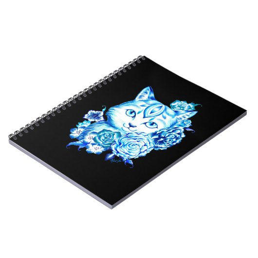 Met de hand getekend 10 Blues Cat School-laptop Notitieboek (Linkerzijde)