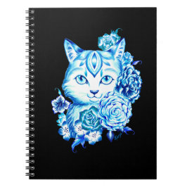 Met de hand getekend 10 Blues Cat School-laptop Notitieboek