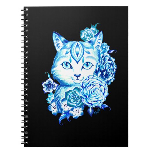 Met de hand getekend 10 Blues Cat School-laptop Notitieboek (Voorkant)