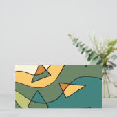 Met de hand getekend abstract vintage ontwerp feestdagenkaart (Staand voorkant)
