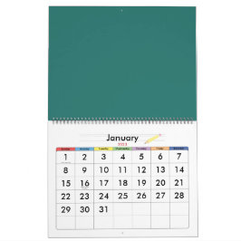 Met de hand getekend abstract vintage ontwerp kalender