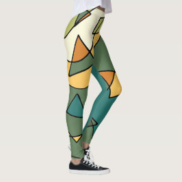 Met de hand getekend abstract vintage ontwerp leggings