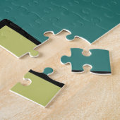 Met de hand getekend abstract vintage ontwerp legpuzzel (Zijkant)