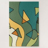 Met de hand getekend abstract vintage ontwerp legpuzzel (Verticaal)
