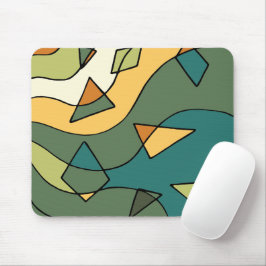 Met de hand getekend abstract vintage ontwerp muismat