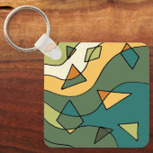 Met de hand getekend abstract vintage ontwerp sleutelhanger (Voorkant)
