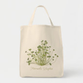 Met de hand getekend Acetabularia Zeewier Tote Bag (Voorkant)