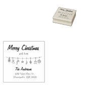 Met de hand getekend adres voor kerstdecoratie rubberstempel (Gestempeld)