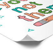 Met de hand getekend als u het slimme Kind citeert Poster (Hoek)