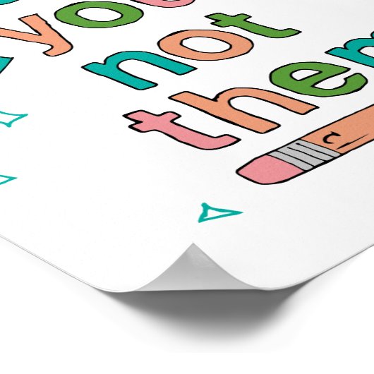 Met de hand getekend als u het slimme Kind citeert Poster (Hoek)