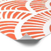 , met de hand getekend art decopatroon met schalen poster (Hoek)