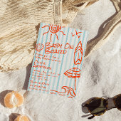 Met de Hand Getekend Baby Aankondiging Op Boord Su