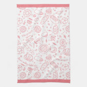 Met de hand getekend bakkerijpatroon Challah-thema Theedoek (Verticaal)