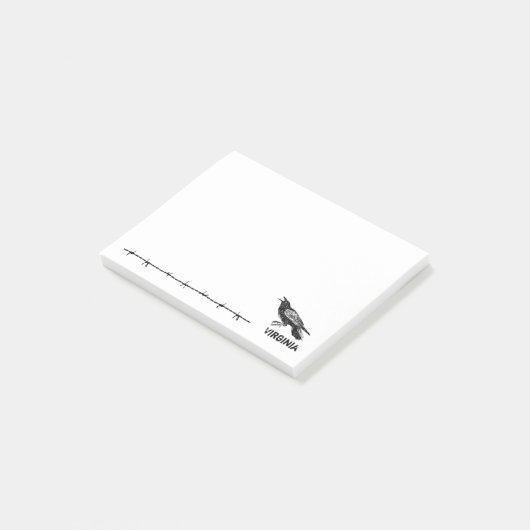 Met de hand getekend, Black Raven Post-it® Notes (Schuin)