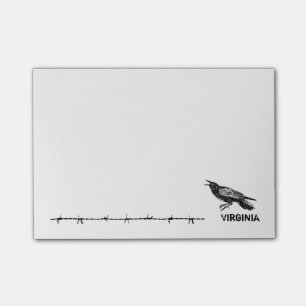 Met de hand getekend, Black Raven Post-it® Notes