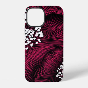 Met de hand getekend bloempatroon met camelia bloe iPhone 12 hoesje