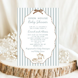 Met de Hand Getekend Bonjour Bebe Open Huis Jongen Kaart