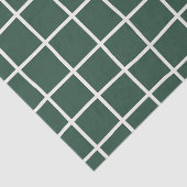 Met de Hand Getekend Bosgroen en Wit Raster Kerst Tissuepapier (Detail)