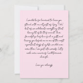 Met de hand getekend bruidsmeisje voorstel roze kaart (Achterkant)