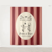 Met de Hand Getekend Bruilofts Welkomstbord met Kr Wandkleed (Voorkant)