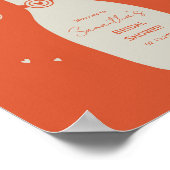 Met de hand getekend Champaign Bruiloftsborrel Bor Poster (Hoek)