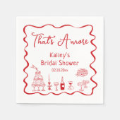 Met de Hand Getekend Dat is Liefde Bruidsfeestje Servet (Voorkant)