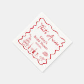 Met de Hand Getekend Dat is Liefde Bruidsfeestje Servet (Hoek)