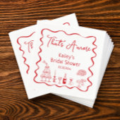 Met de Hand Getekend Dat is Liefde Bruidsfeestje Servet