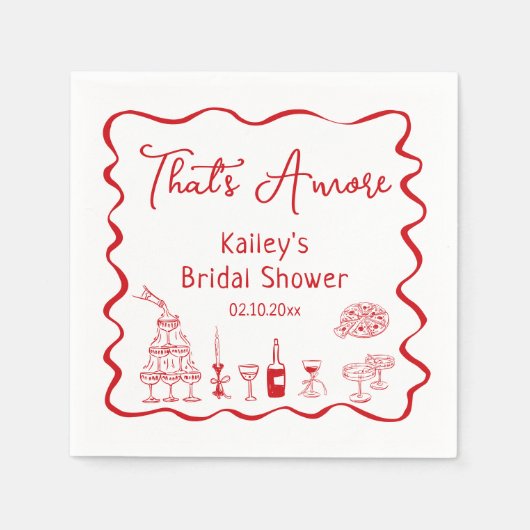 Met de Hand Getekend Dat is Liefde Bruidsuitnodigi Servet (Voorkant)