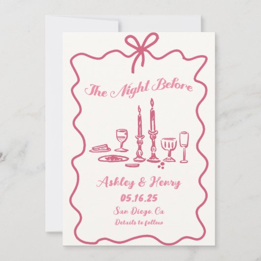 Met de hand getekend de avond voor de repetitie di kaart (Voorkant)