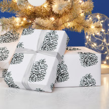 Met de Hand Getekend Dennenkegel Patroon Kerstmis