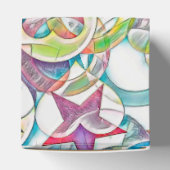 Met de hand getekend door EDDArt - Sterren en hart Bedankdoosjes (Bovenkant)