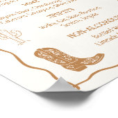 Met de Hand Getekend Drinkmenu voor Westerse Bruid Poster (Hoek)