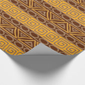 met de hand getekend etnisch afrikaans patroon cadeaupapier (Hoek)
