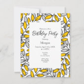 Met de hand getekend geel grijs lederen patroon kaart (Voorkant)