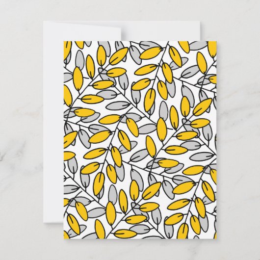 Met de hand getekend geel grijs lederen patroon kaart (Achterkant)