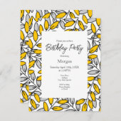 Met de hand getekend geel grijs lederen patroon kaart (Voorkant / Achterkant)