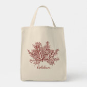 Met de hand getekend Gelidium zeewier  Tote Bag (Achterkant)