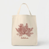 Met de hand getekend Gelidium zeewier  Tote Bag (Voorkant)