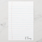 Met de hand getekend gelinieerd papier (Voorkant)
