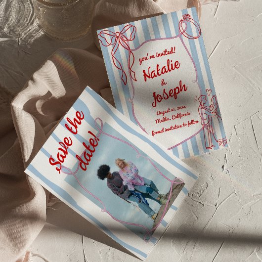 Met de hand getekend geschreven kleurrijk eigenzin save the date