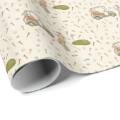 Met de hand getekend golf-cadeaupapier cadeaupapier (Rol Hoek)