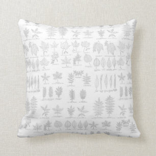 Met de hand getekend grijze schets leder kussen