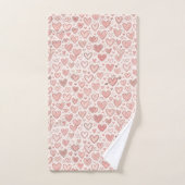 Met de Hand Getekend Hartpatroon Bad Handdoek (Handdoek)