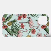 Met de Hand Getekend Hawaiaans Flamingo Patroon Case-Mate iPhone Case (Achterkant (horizontaal))