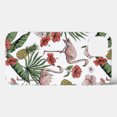 Met de hand getekend Hawaiaans flamingo patroon wi Case-Mate iPhone Case (Achterkant (horizontaal))