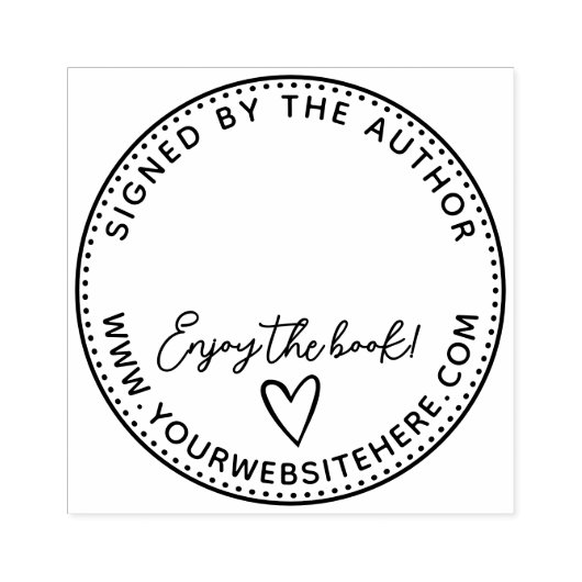 Met de hand getekend Heart Enjoy boek gesigneerd d Rubberstempel (Afrduk)