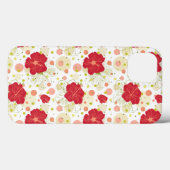 Met de Hand Getekend Hibiscuspatroon Case-Mate iPhone Case (Achterkant (horizontaal))