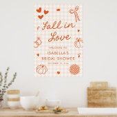 Met de hand getekend 'In de Liefde' Bruiloft Bruid Poster (Keuken)
