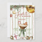 Met de hand getekend Jingle and Mingle Kerstfeest Kaart (Voorkant)
